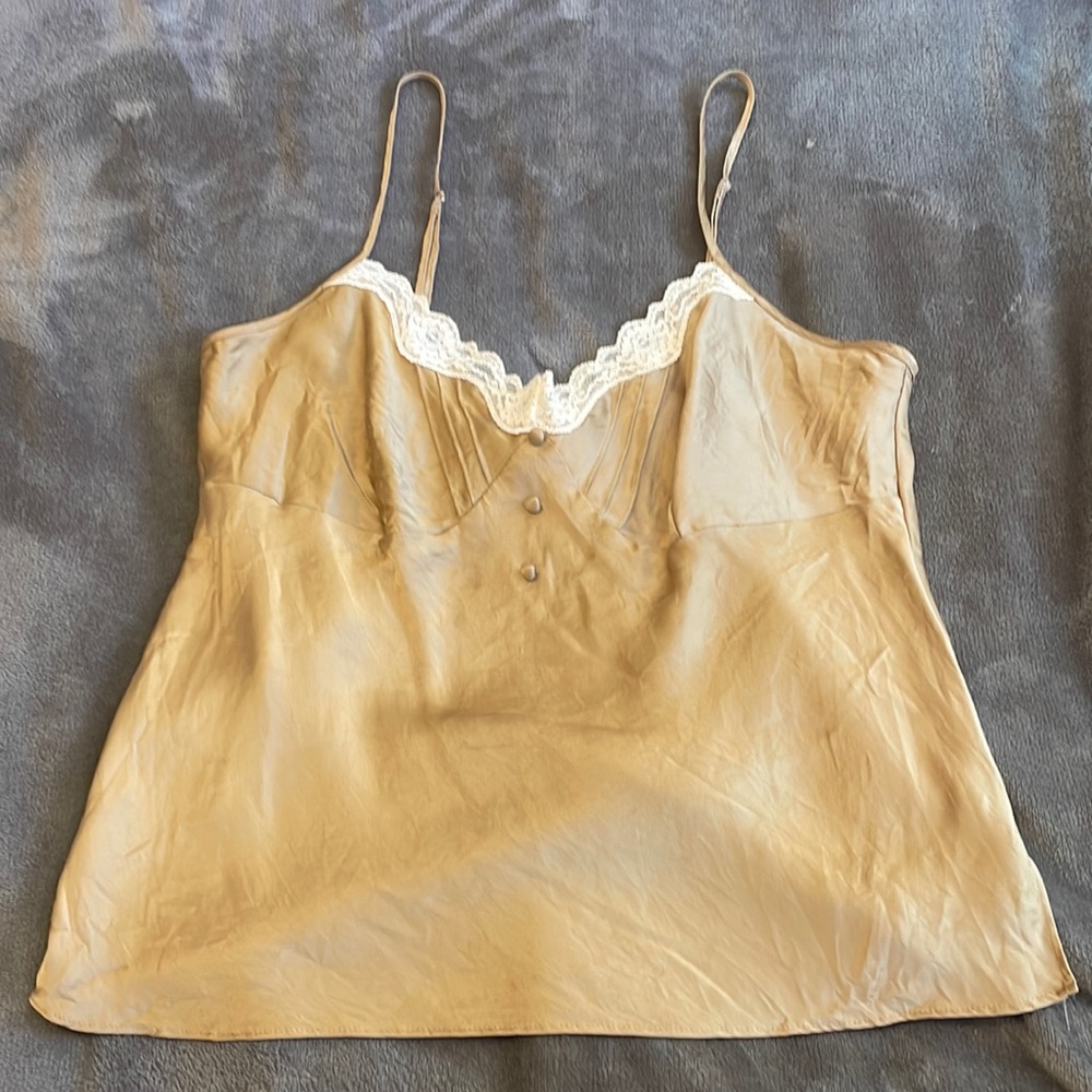~gold Lacey tank top~